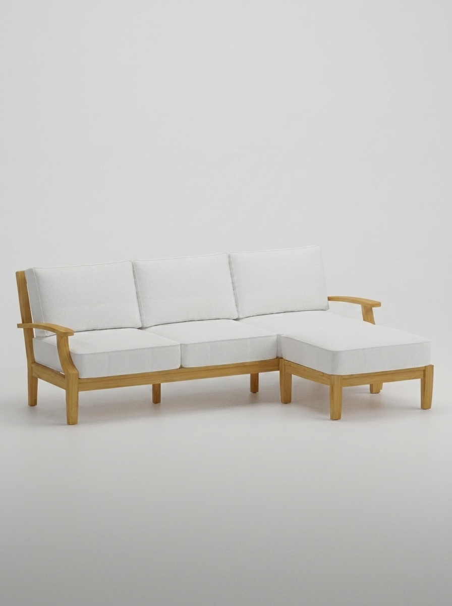 02A Mila Sofa Ottoman - Olefin White - Jrs Patio San Diego