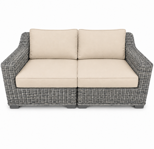 Seacoast – Outdoor Loveseat in gray wicker