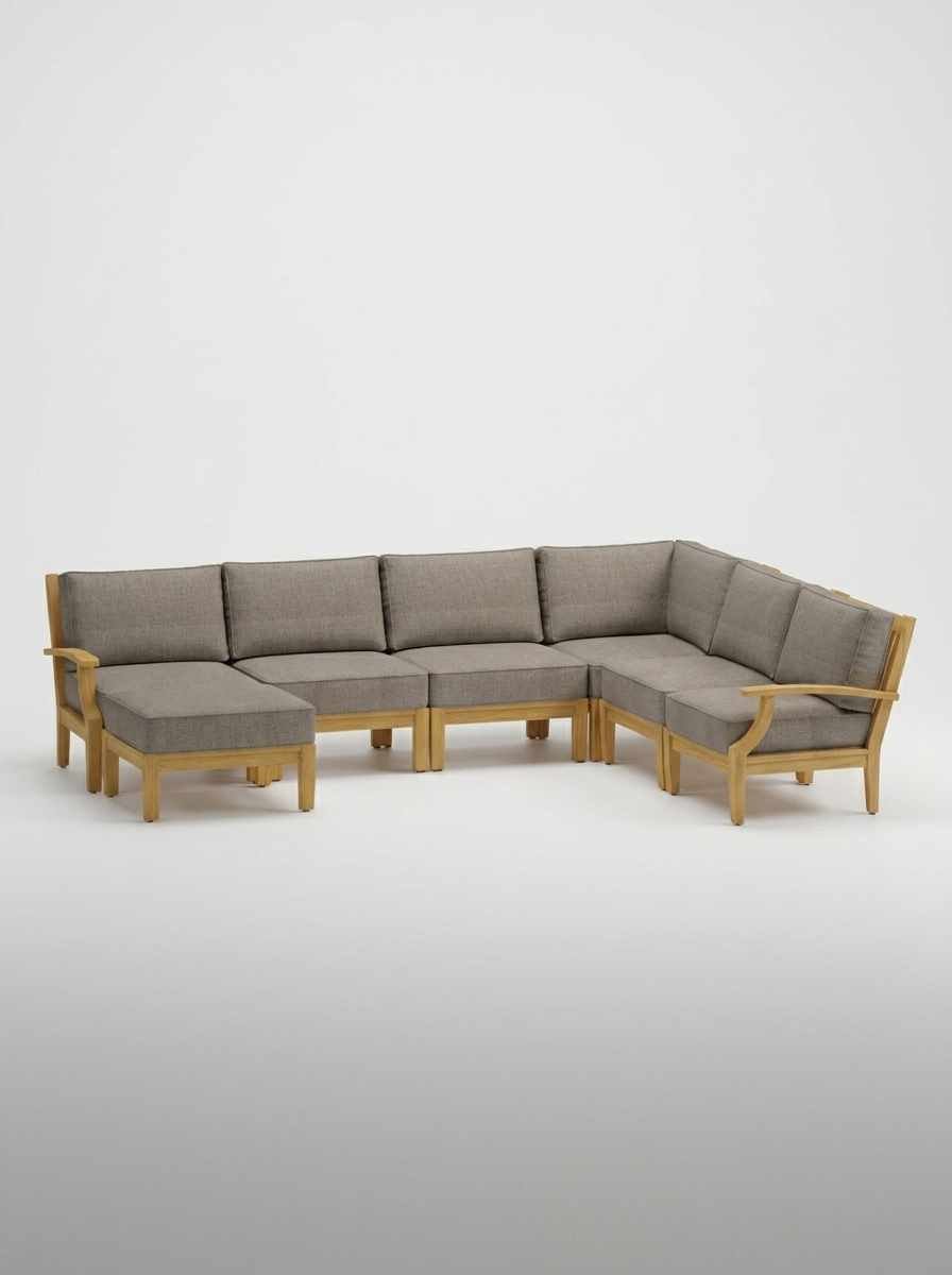 07A Mila U-Shape Sectional Set - Cast Shale - Jrs Patio San Diego