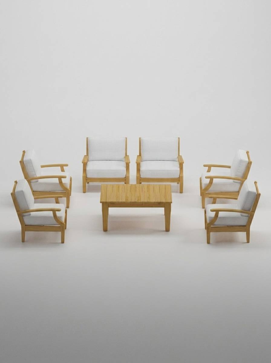 07B Mila Club Chair Set - Olefin White - Jrs Patio San Diego