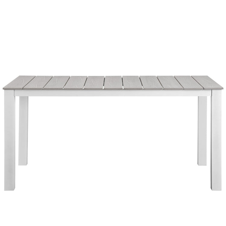 Junction 7 Piece Outdoor Patio Dining Set - Gray White