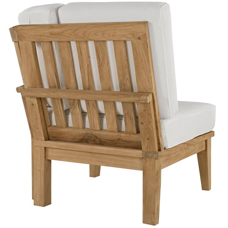 Marina 6 Piece Outdoor Patio Teak Set - Natural White