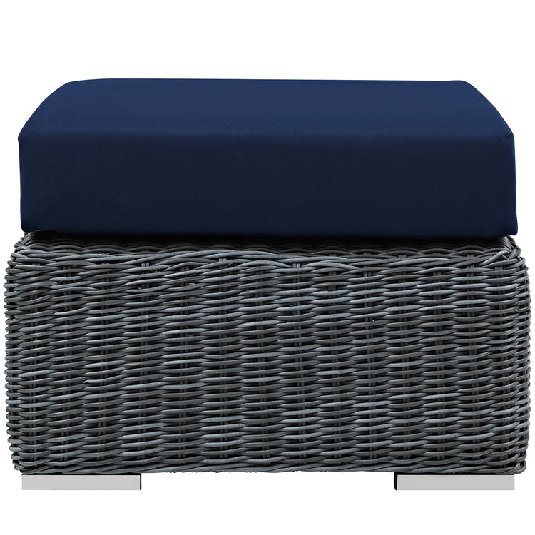 Summon Outdoor Patio Sunbrella® Ottoman - Canvas Navy