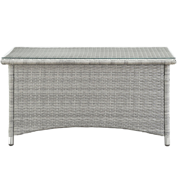 Bridge 4 Piece Outdoor Patio Patio Conversation Set - Light Gray Navy