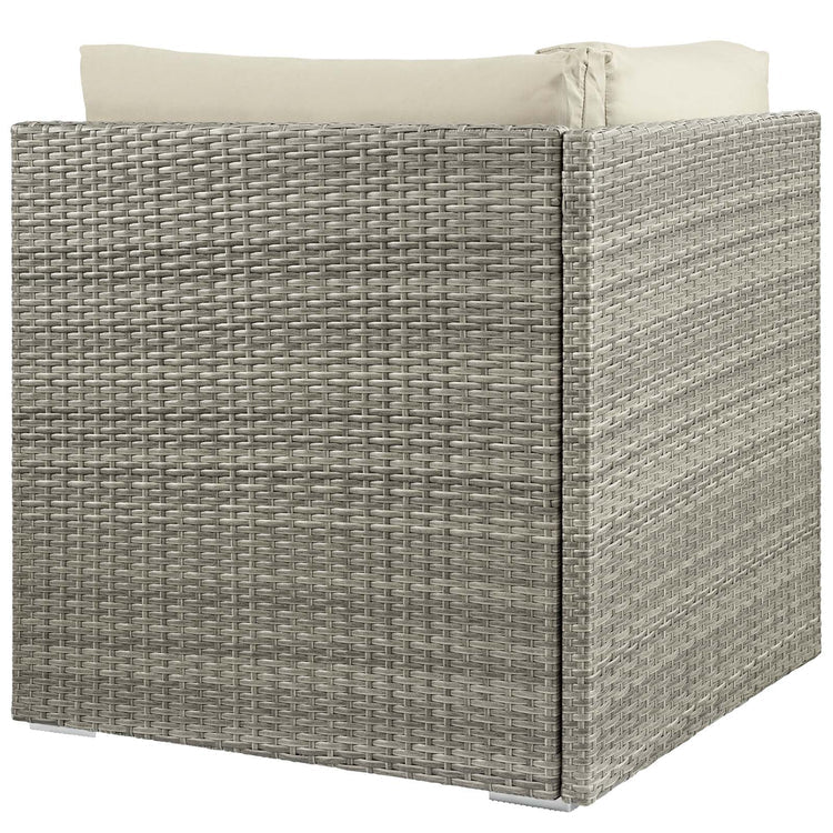 Repose Sunbrella® Fabric Outdoor Patio Corner - Light Gray Beige