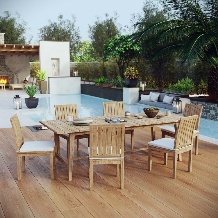 Marina 7 Piece Outdoor Patio Teak Dining Set - Default Title