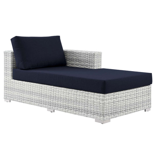 Convene Outdoor Patio Right Chaise - Light Gray Navy