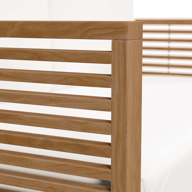 Carlsbad Teak Wood Outdoor Patio Loveseat - Natural White