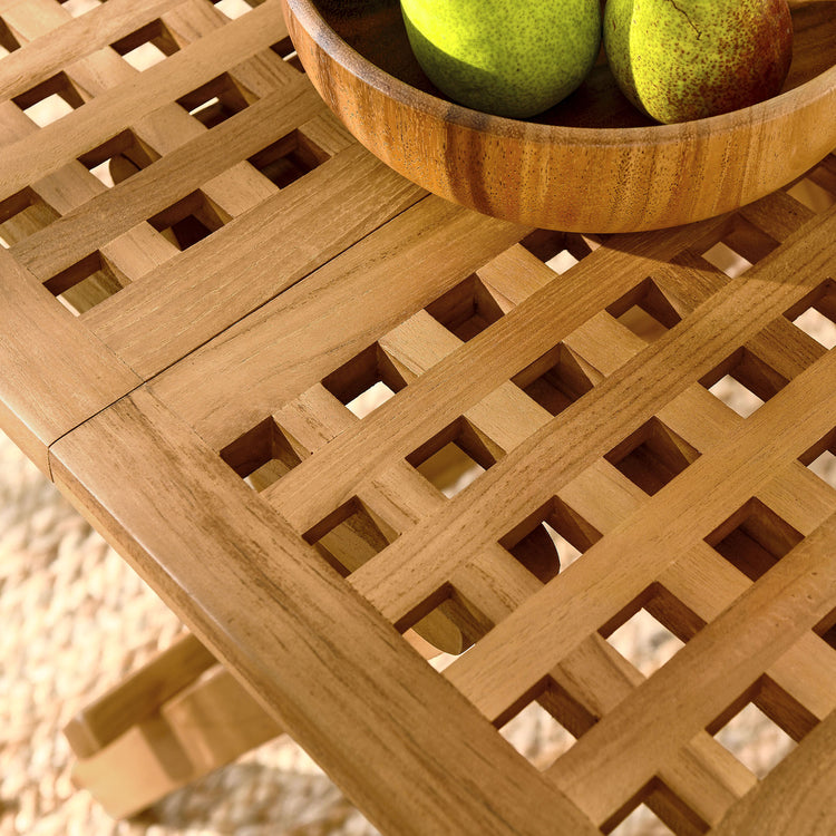 Vienna Outdoor Patio Teak Wood Side Table - Default Title