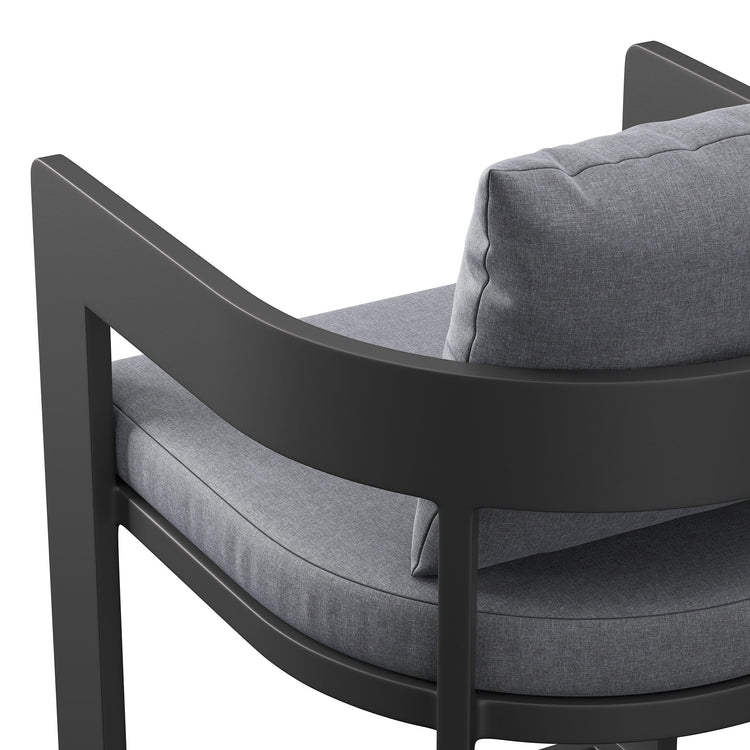 Tahoe Outdoor Patio Aluminum Counter Stool - Gray