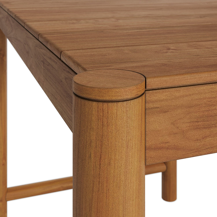 Eleni Rectangle 56-Inch Outdoor Teak Wood Rectangular Bar Table - Natural