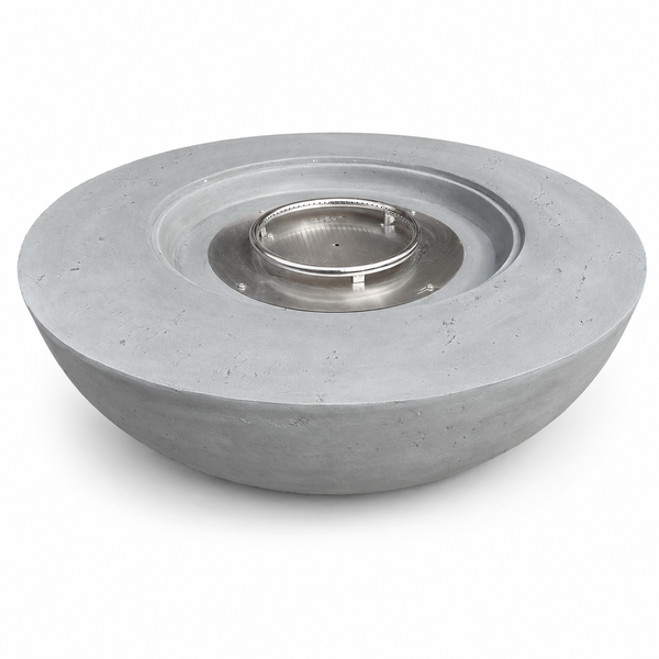 Round Concrete Outdoor Fire Pit 42 Inch Gray 90,000 BTU | Jr's Patio