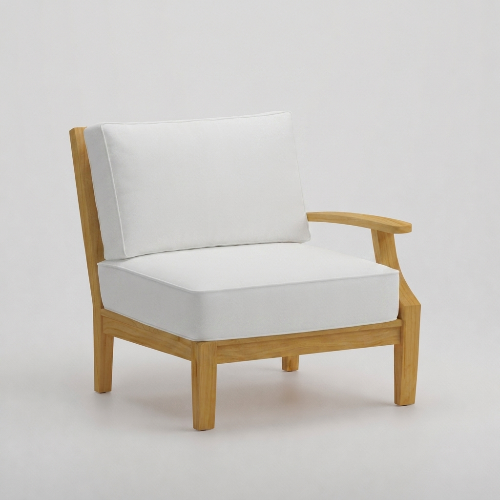 Mila Left-Arm Sectional - Olefin White - Jrs Patio San Diego