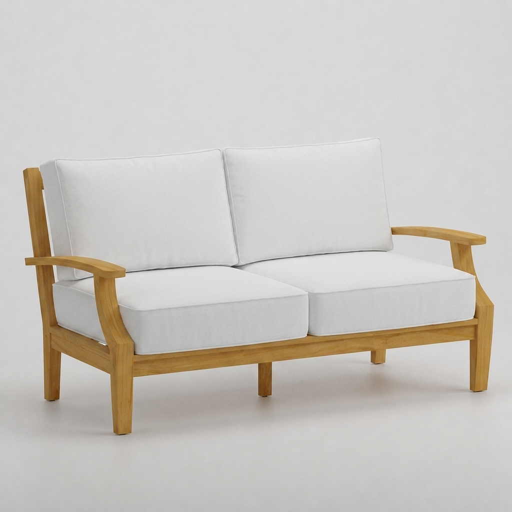 Mila Loveseat - Olefin White - Jrs Patio San Diego
