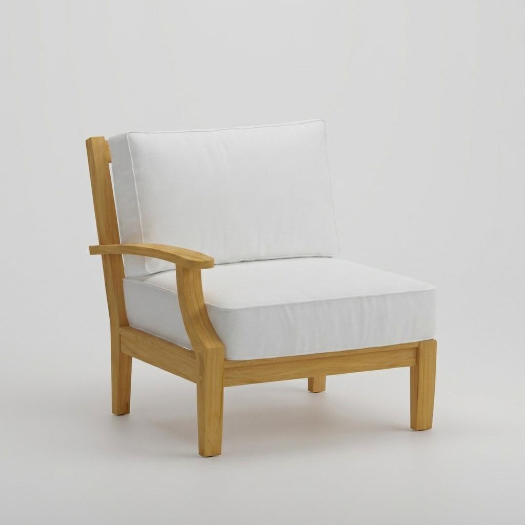 Mila Right-Arm Sectional - Olefin White - Jrs Patio San Diego