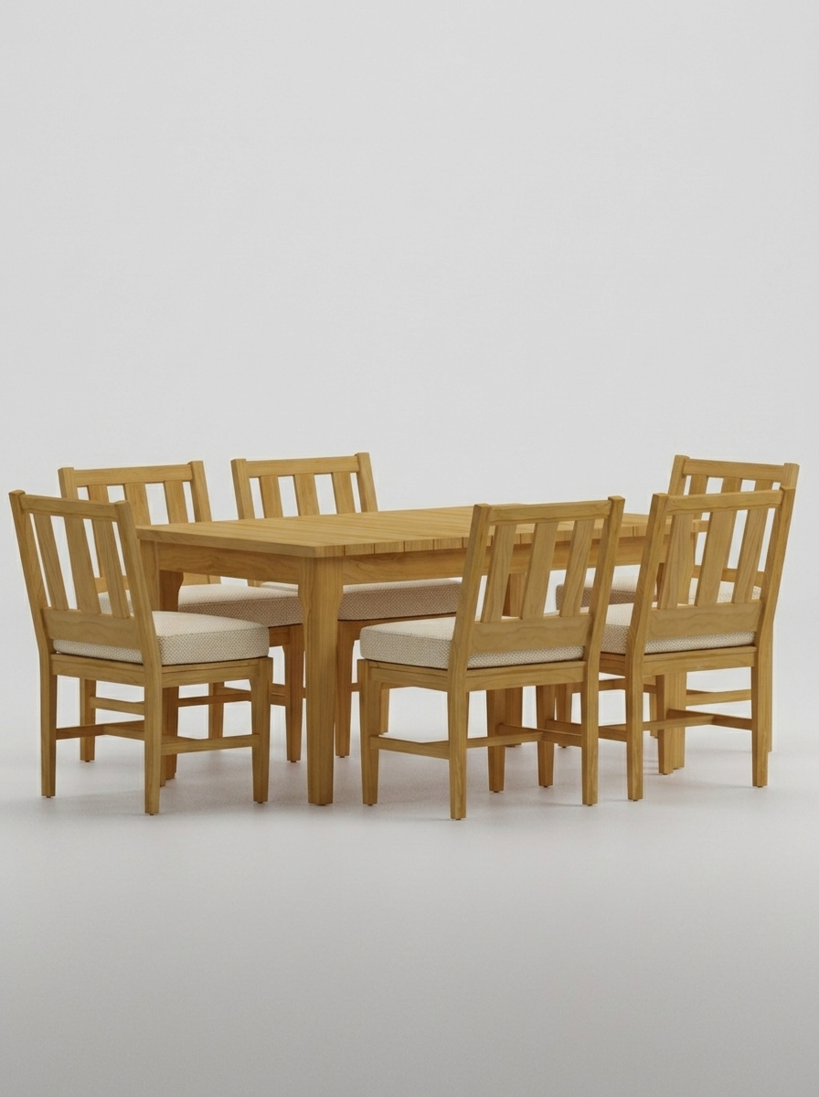 Mila Teak Dining Set – 7 Piece