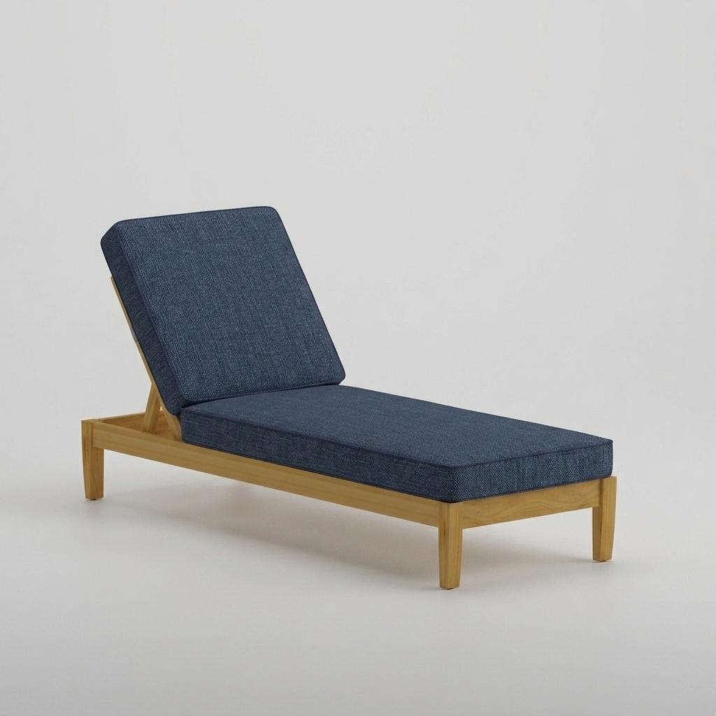 Mila Teak Lounger Spectrum Indigo - Jrs Patio San Diego