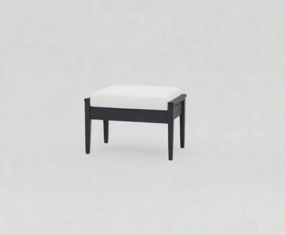 Abaco Ottoman - Charcoal