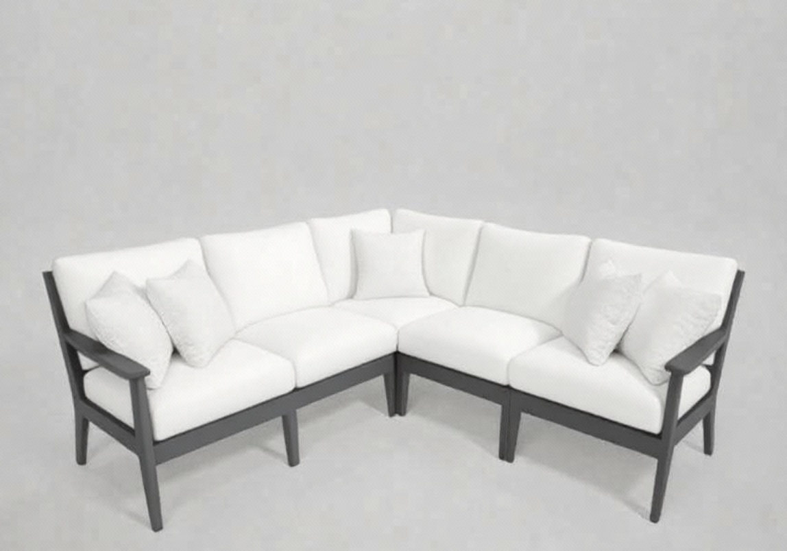 Abaco Sectional Components - L/R Loveseat - Charcoal