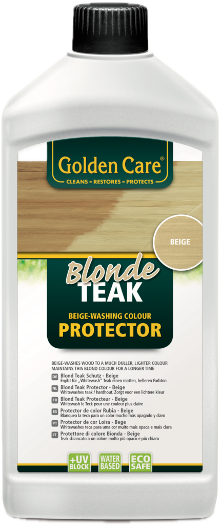 Golden Care Blonde Teak & Hardwood Protector - teak and hardwood outdoor furniture care product