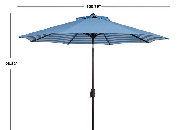 Athens Inside Out Striped 9ft Crank Outdoor Auto Tilt Umbrella