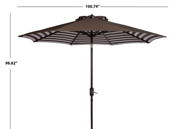 Athens Inside Out Striped 9ft Crank Outdoor Auto Tilt Umbrella