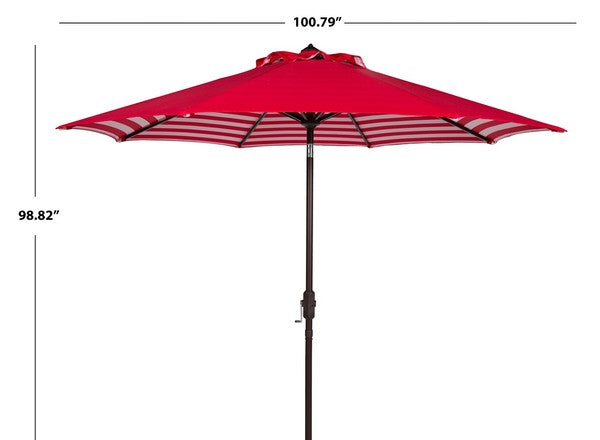 Athens Inside Out Striped 9ft Crank Outdoor Auto Tilt Umbrella