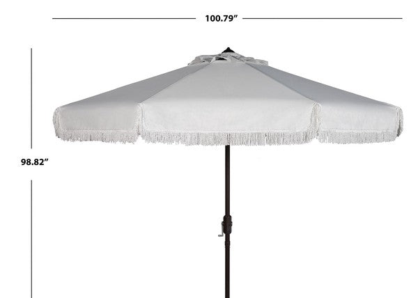 Milan Fringe 9ft Crank Outdoor Auto Tilt Umbrella