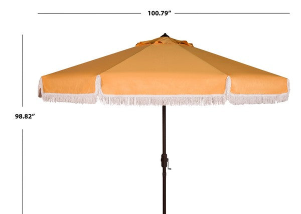 Milan Fringe 9ft Crank Outdoor Auto Tilt Umbrella