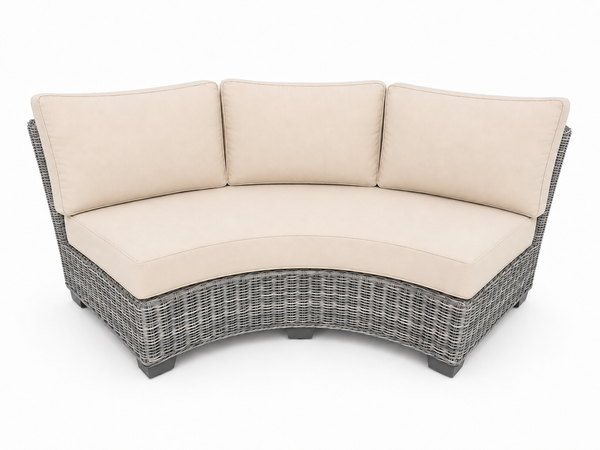 Seacoast Wicker Curved Sectional Piece