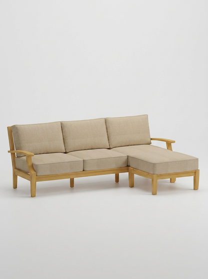 02A Mila Sofa Ottoman - Canvas Flax - Jrs Patio San Diego