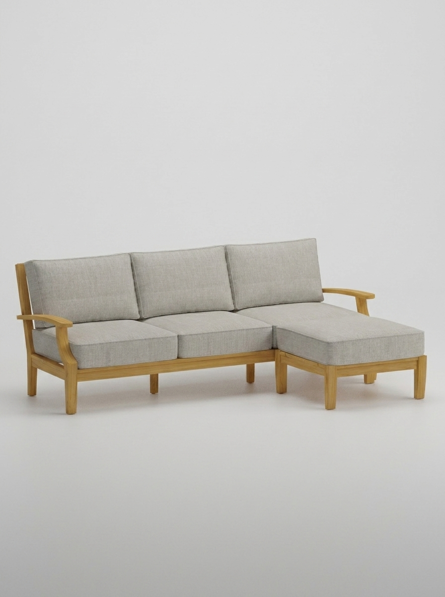 02A Mila Sofa Ottoman - Canvas Granite - Jrs Patio San Diego