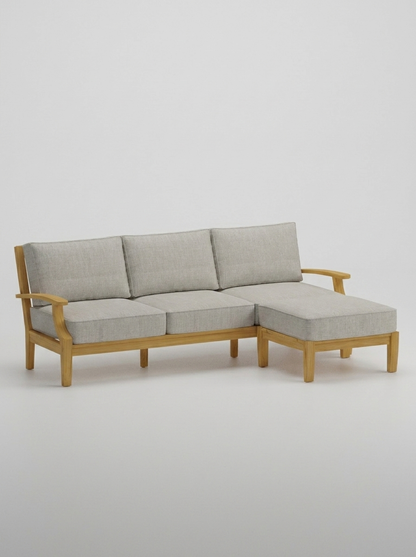 02A Mila Sofa Ottoman - Canvas Granite - Jrs Patio San Diego