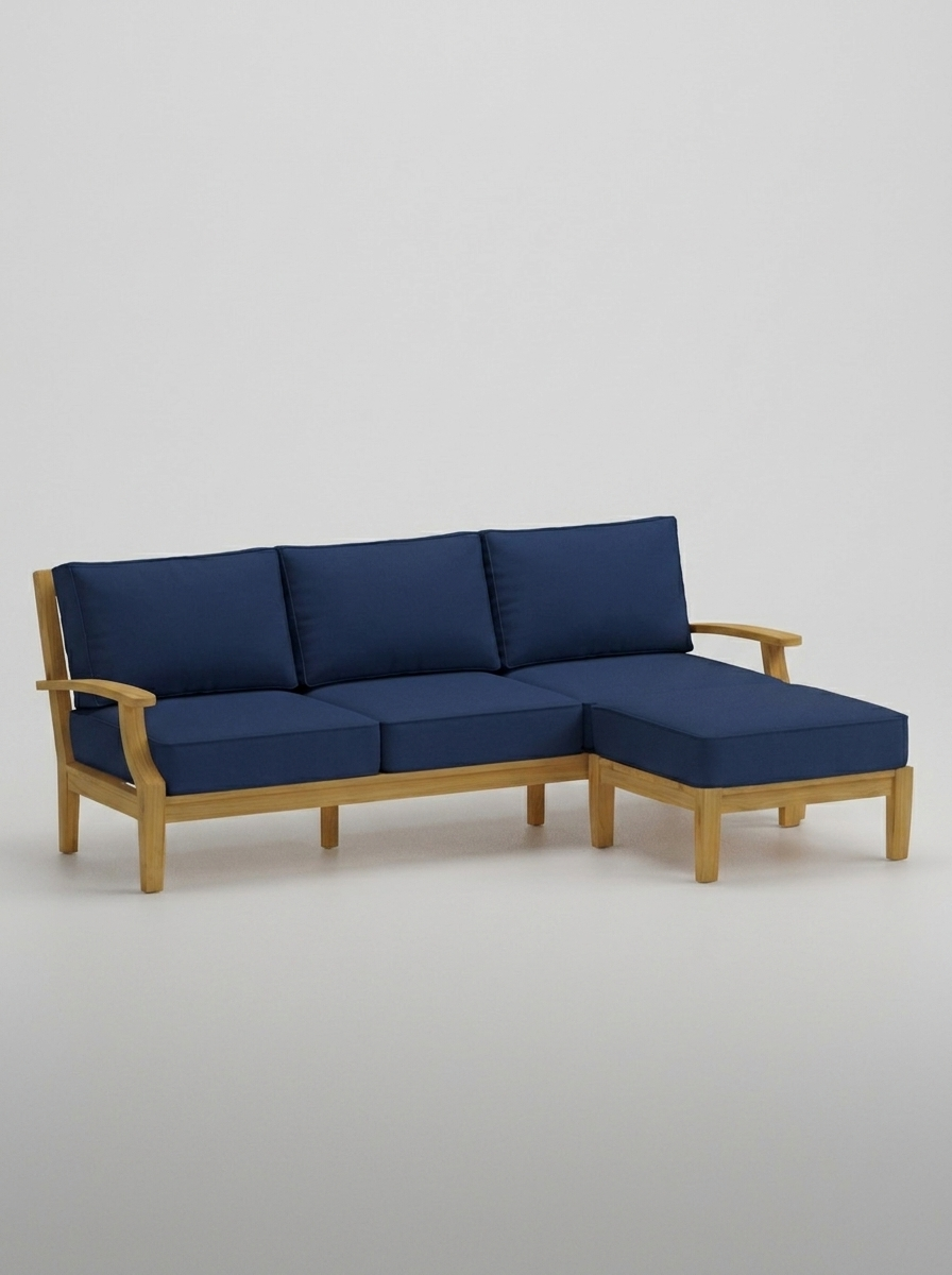 02A Mila Sofa Ottoman - Canvas Navy - Jrs Patio San Diego