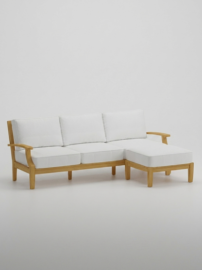 02A Mila Sofa Ottoman - Olefin White - Jrs Patio San Diego