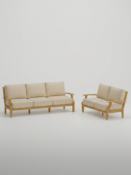 02B Mila Sofa Loveseat - Canvas Flax - Jrs Patio San Diego