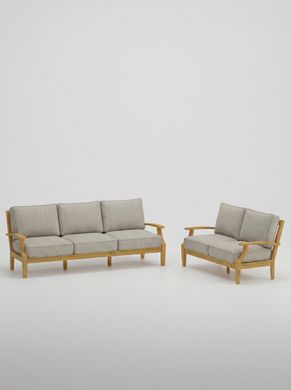02B Mila Sofa Loveseat - Canvas Granite - Jrs Patio San Diego