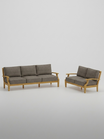 02B Mila Sofa Loveseat - Cast Shale - Jrs Patio San Diego