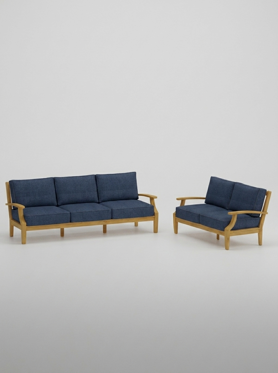02B Mila Sofa Loveseat - Spectrum Indigo - Jrs Patio San Diego