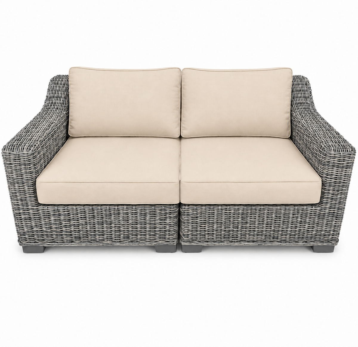 Seacoast – Outdoor Loveseat in gray wicker