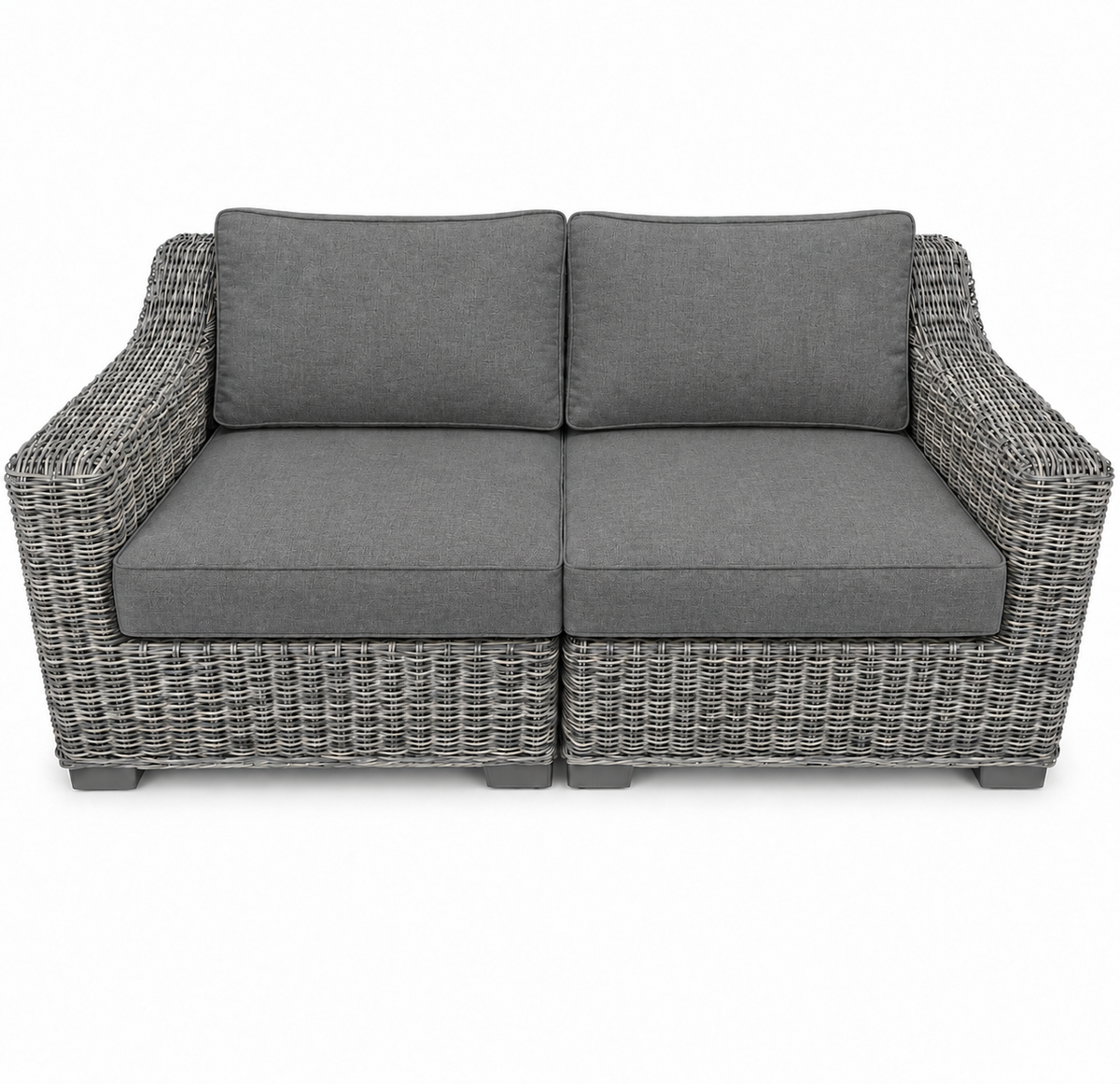 Seacoast – Outdoor Loveseat in gray wicker, Cast Slate (40434)