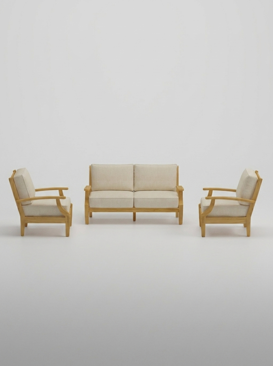 03A Mila 3-Piece Lounge Set - Canvas Canvas - Jrs Patio San Diego