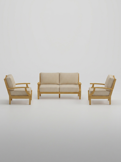 03A Mila 3-Piece Lounge Set - Canvas Flax - Jrs Patio San Diego