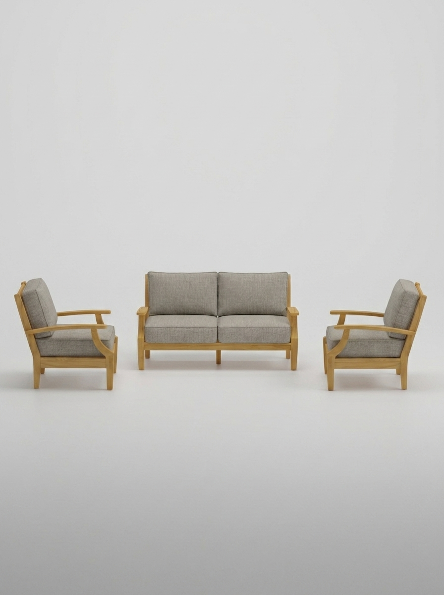 03A Mila 3-Piece Lounge Set - Canvas Granite - Jrs Patio San Diego