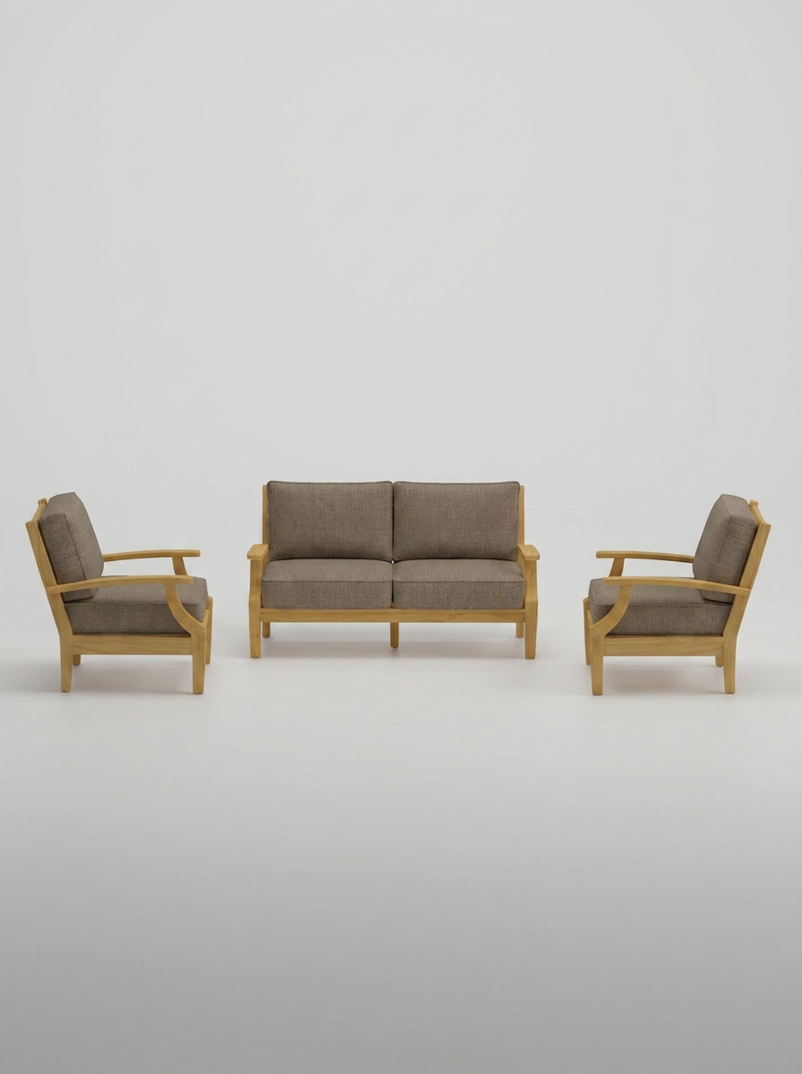 03A Mila 3-Piece Lounge Set - Cast Shale - Jrs Patio San Diego
