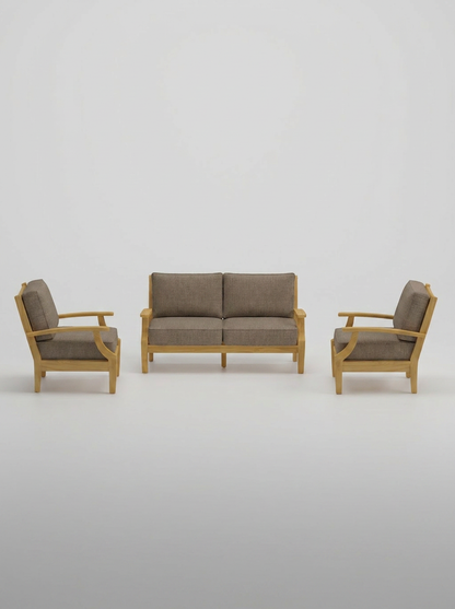03A Mila 3-Piece Lounge Set - Cast Shale - Jrs Patio San Diego