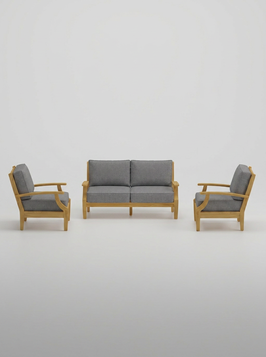 03A Mila 3-Piece Lounge Set - Cast Slate - Jrs Patio San Diego