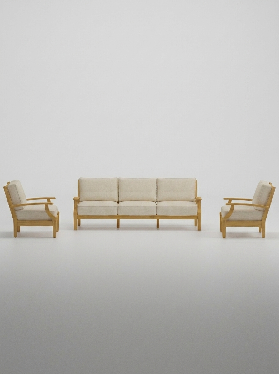 03B Mila Sofa Chat Set - Canvas Canvas - Jrs Patio San Diego