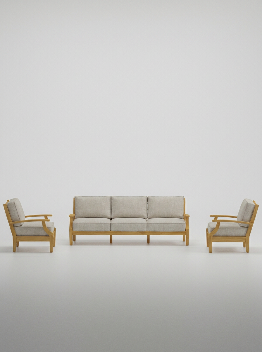 03B Mila Sofa Chat Set - Canvas Granite - Jrs Patio San Diego