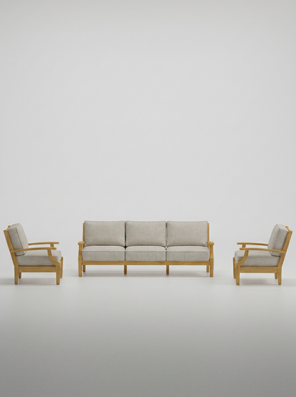 03B Mila Sofa Chat Set - Canvas Granite - Jrs Patio San Diego